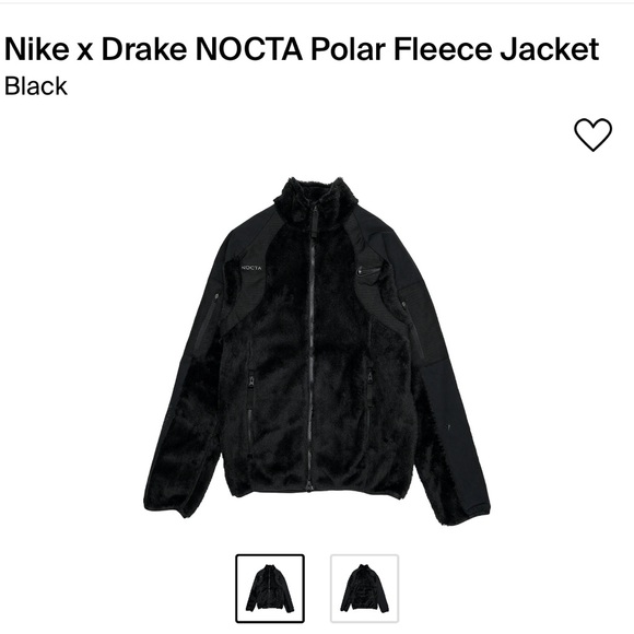 BNIB Nike NOCTA Polartec Fleece Jacket Size M - DA3995-010 - Picture 2 of 4